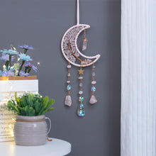 Load image into Gallery viewer, Rose Quartz Moon Suncatcher