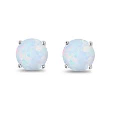 Opal Stud Earrings (Lab-created)
