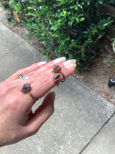 Electroformed garnet rings