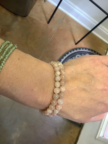 Peach moonstone bracelet