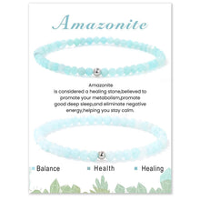 Load image into Gallery viewer, Gemstone Bracelet Duo Set — 4mm Faceted + Round Beads