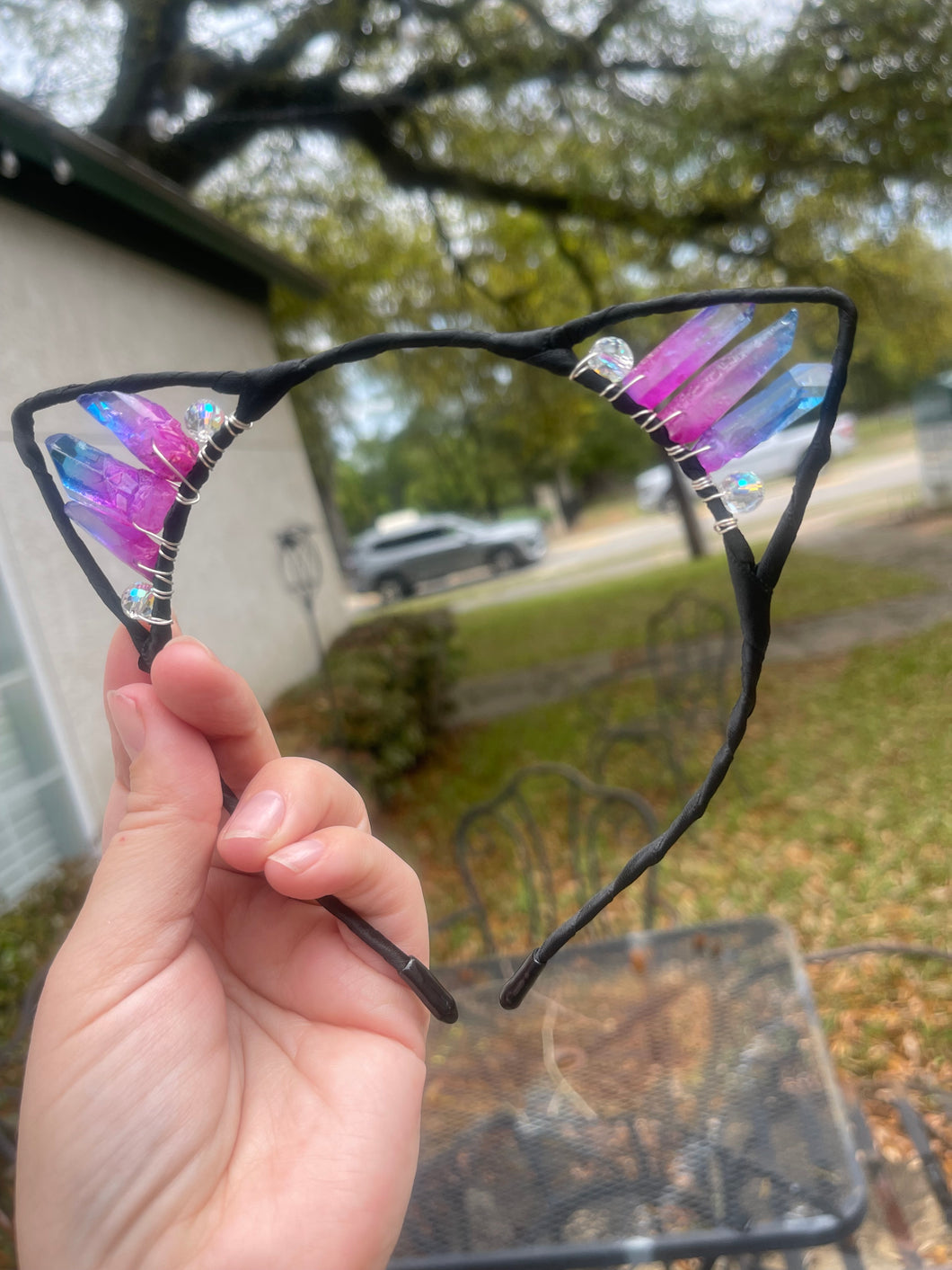 Aura Quartz Cat Ear Headbands