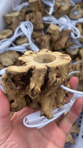 Natural Wood Sphere Stand