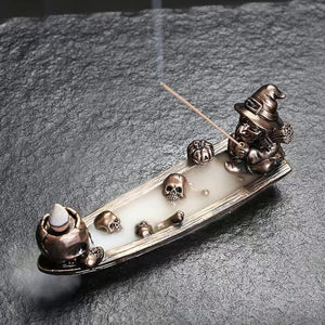 Witch Incense Holder Burner + Cone Incense Set
