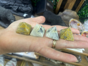 Crazy Lace Agate Pyramids