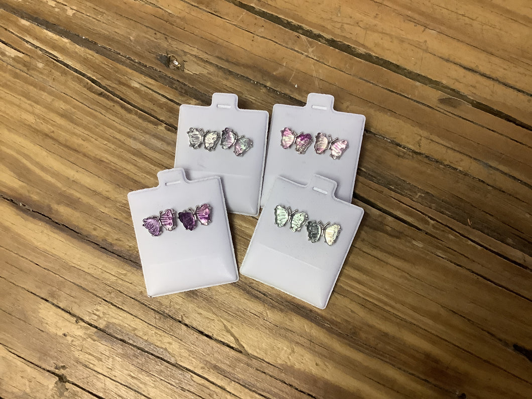Flourite butterfly earrings