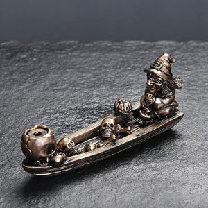 Witch Incense Holder Burner + Cone Incense Set