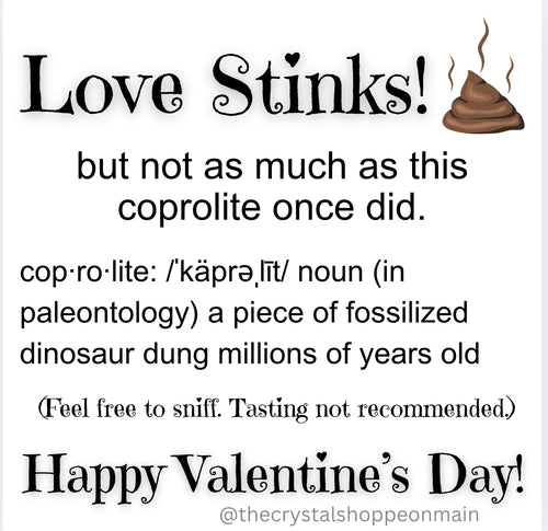 “Love Stinks” Coprolite Valentine