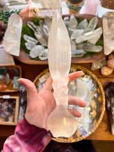 Load image into Gallery viewer, Selenite Dagger Athame Heart