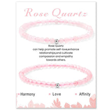 Load image into Gallery viewer, Gemstone Bracelet Duo Set — 4mm Faceted + Round Beads
