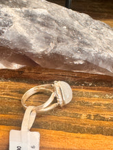 Load image into Gallery viewer, Sterling silver Rainbow Moonstone Ring - large teardrop