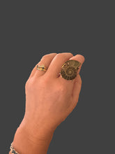 Load image into Gallery viewer, Ammonite Fossil Ring – Adjustable Crystal Jewelry