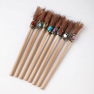 Gemstone Broom Pencils – Whimsical Writing Tools for Magic & Creativity