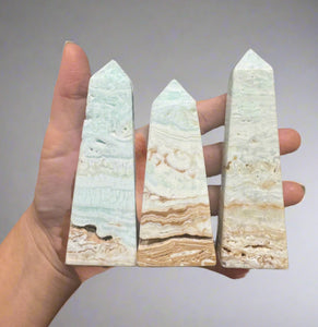 Caribbean Blue Calcite Tower