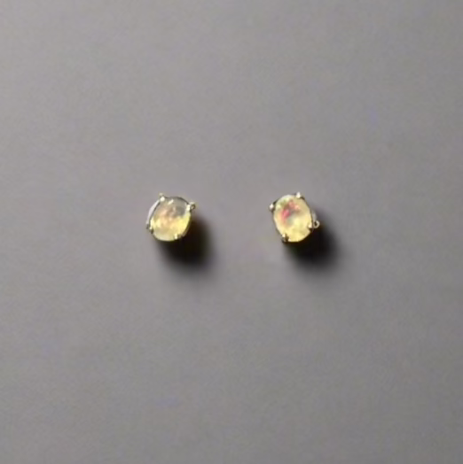 Small Opal Earring Studs