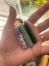 Load image into Gallery viewer, Mini Crystal Towers – Lepidolite, Green Aventurine &amp; Obsidian