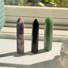Load image into Gallery viewer, Mini Crystal Towers – Lepidolite, Green Aventurine &amp; Obsidian
