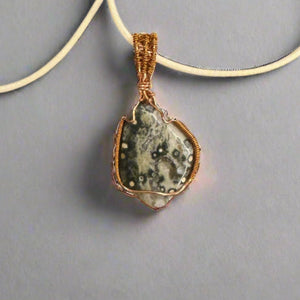 Ocean Jasper Wire-Wrap Necklace
