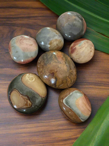 Polychrome Jasper Palm Stone