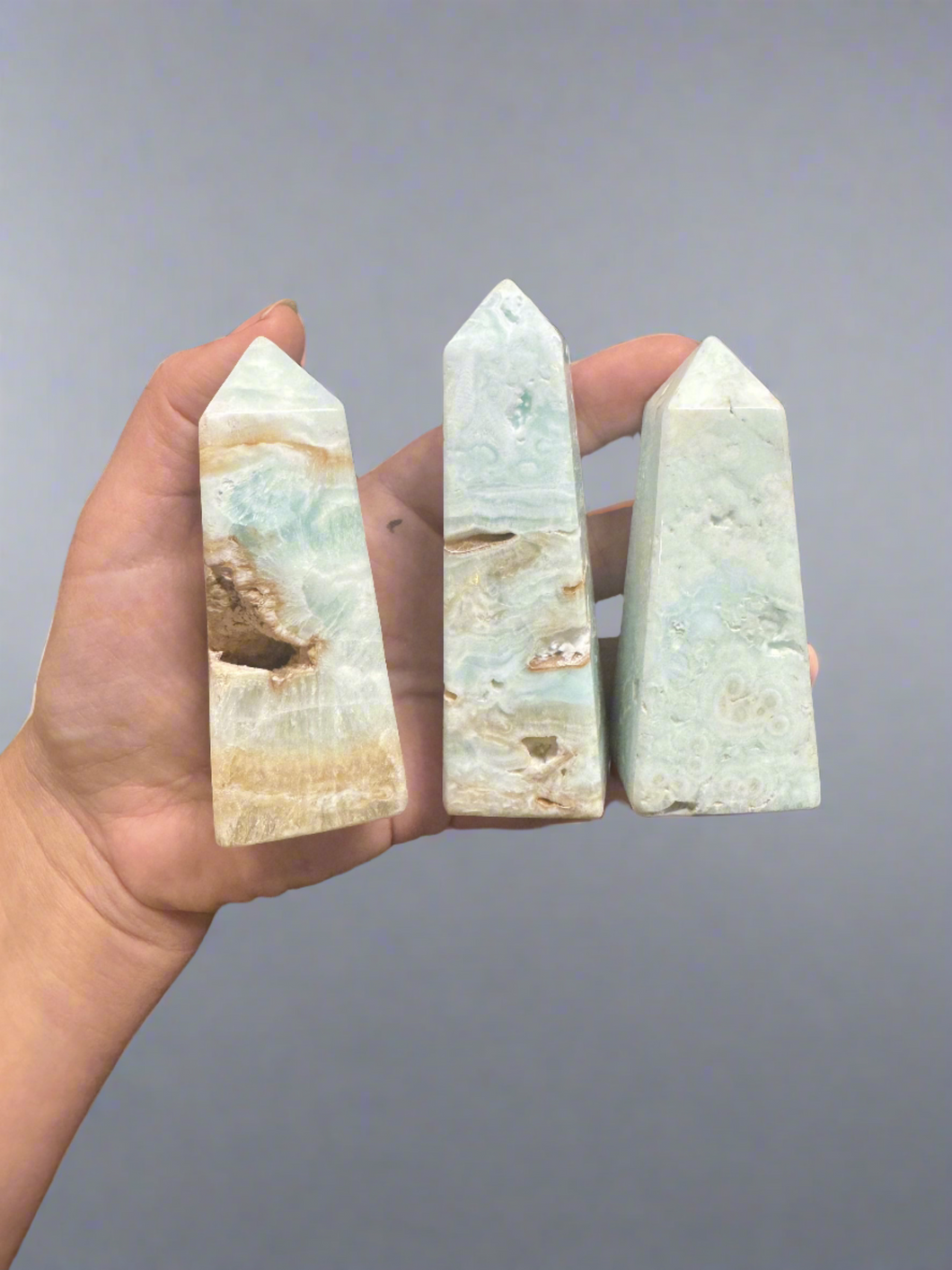 Caribbean Blue Calcite Tower