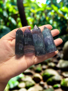 Rainbow Fluorite Towers 2.5"-3"