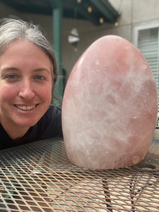 XL Rose Quartz Freeform Display