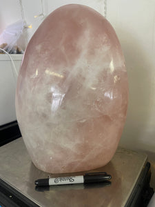 XL Rose Quartz Freeform Display