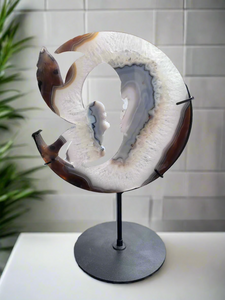 Agate Moon Fairy on Stand