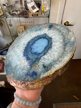Load image into Gallery viewer, Dyed Blue Agate Slab Coaster