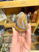 Load image into Gallery viewer, Carnelian Agate Tower with Druzy Pocket