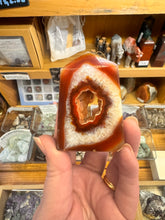 Load image into Gallery viewer, Carnelian Agate Tower with Druzy Pocket