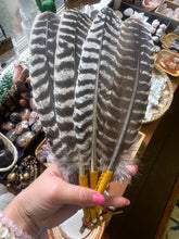 Load image into Gallery viewer, Authentic Navajo (Diné) Smudge Feather – Handcrafted Turkey Feather Fan