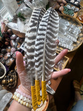 Load image into Gallery viewer, Authentic Navajo (Diné) Smudge Feather – Handcrafted Turkey Feather Fan