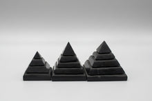 Load image into Gallery viewer, Shungite Sakkara Pyramid – Sacred Geometry Protection &amp; Grounding Energy