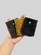 Load image into Gallery viewer, Hand-stitched Leather Bag with Turquoise