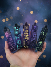 Load image into Gallery viewer, Vinyl Printed Obsidian Towers -- Chakra and Celestial