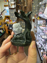Load image into Gallery viewer, Nephrite Jade Tree with Tai Jasper Owl