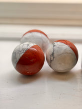 Load image into Gallery viewer, Pokémon Ball -- Red Jasper and Howlite Sphere
