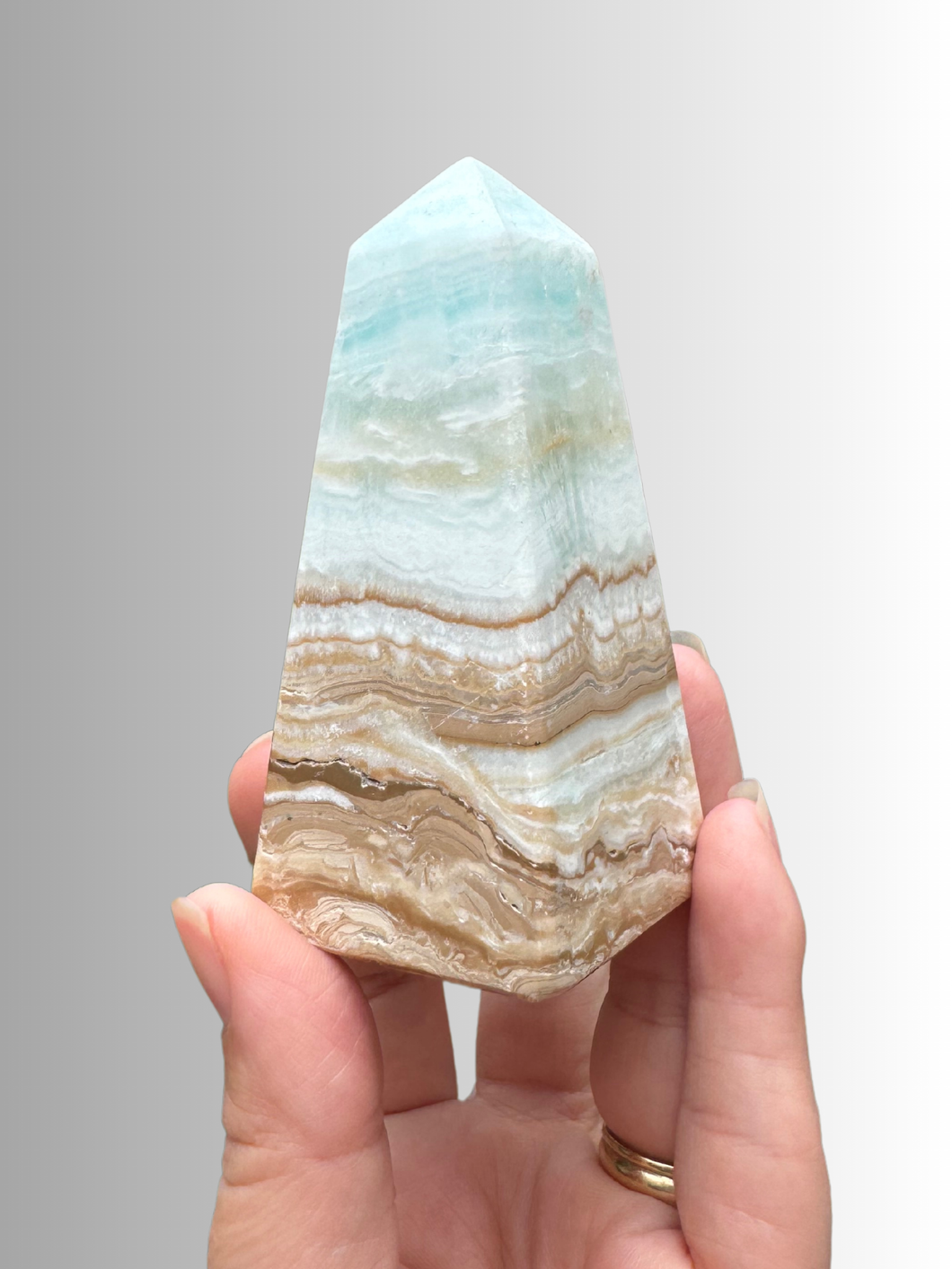 Caribbean Blue Calcite Tower