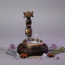 Load image into Gallery viewer, Fertility Moon Goddess Tealight Candle Holder