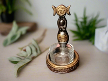 Load image into Gallery viewer, Fertility Moon Goddess Tealight Candle Holder
