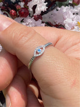 Load image into Gallery viewer, Sterling Silver Evil Eye Ring