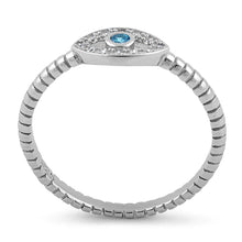 Load image into Gallery viewer, Sterling Silver Evil Eye Ring