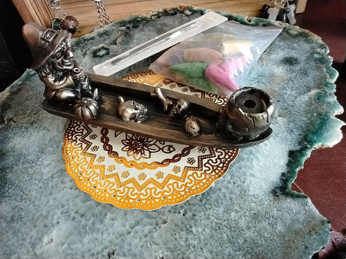 Witch Incense Holder Burner + Cone Incense Set