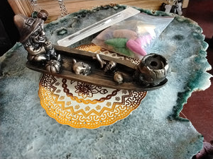 Witch Incense Holder Burner + Cone Incense Set