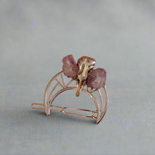 Load image into Gallery viewer, “Quoth the Raven” — Crow Amethyst Hair Pin