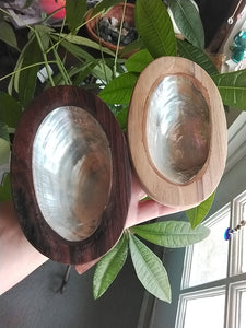 Abalone Shell Wood Bowl
